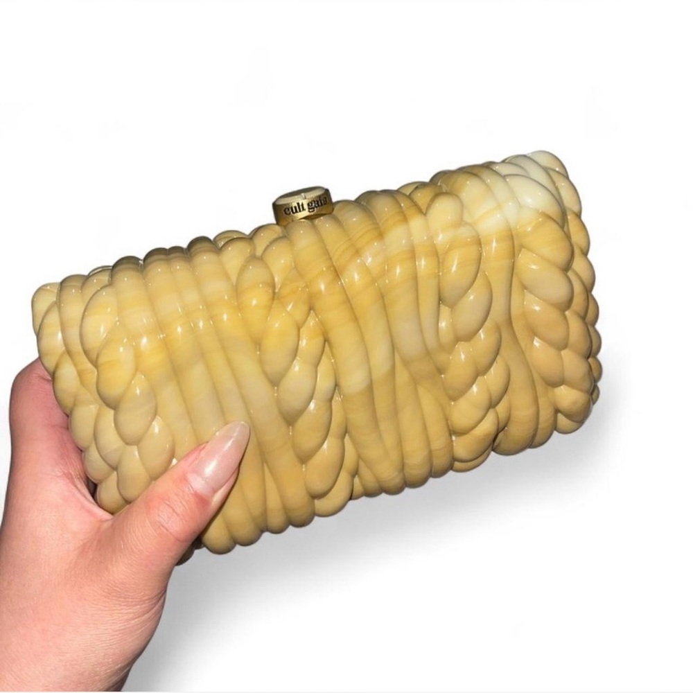 Cult Gaia Tan Clutch Bag